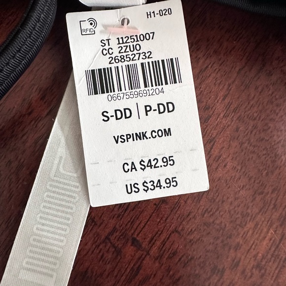 NWT Victoria’s Secret PINK Cinched Micro Corset Bra Black Small DD - Picture 7 of 7